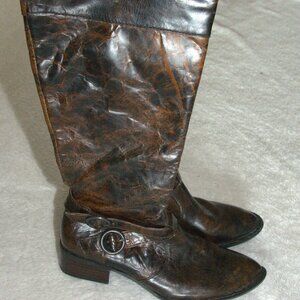 Born Crown Lira Brush Off Leather Tall Riding Boots Women's sz 6.5